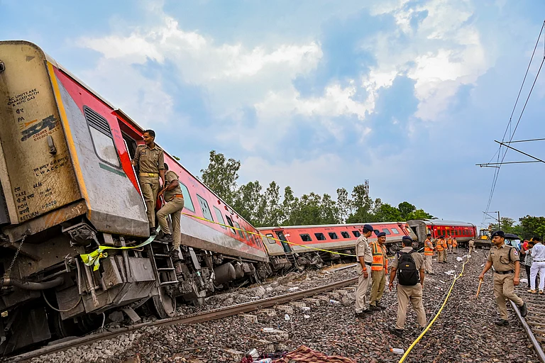 Visual from the site of the train accident in Gonda | - PTI
